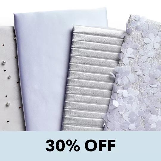 Bridal Fabrics 30% off.