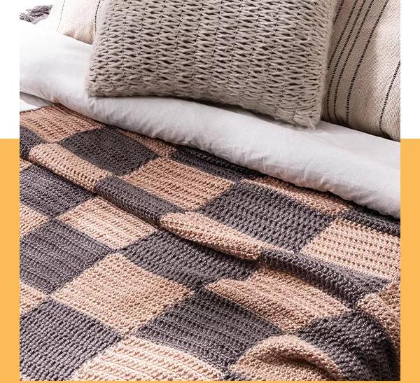 Checker Crochet Blanket