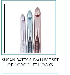 Susan bates silvalume set of 3 corchet hooks.