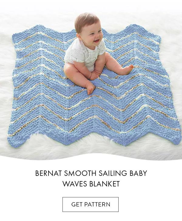 Bernat Smooth Sailing Baby Waves Blanket. GET PATTERN.