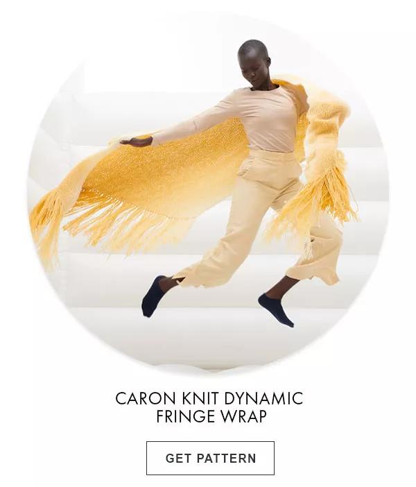 Caron Knit Dynamic Fringe Wrap. GET PATTERN.