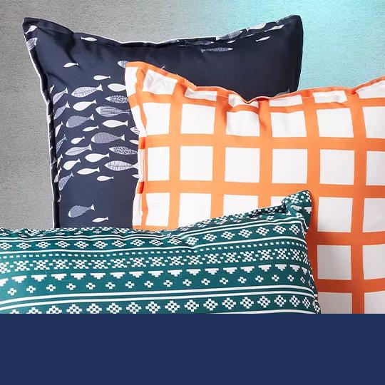 Outdoor Pillows and Cushions Starting at $9.99.