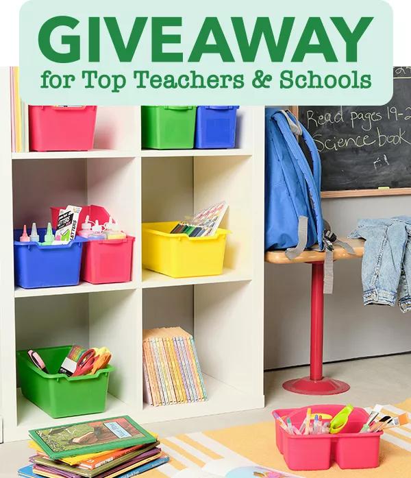 Giveaway for Top Teachers & Schools