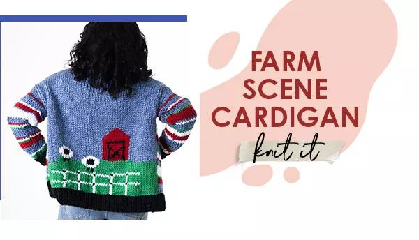 Farm Scene Cardigan. Knit it.