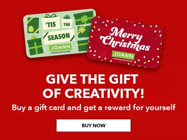  Give the gift of creativity! Buy a gift card and get a reward for yourself. BUY NOW.