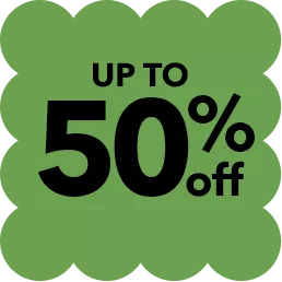 Up to 50% off.