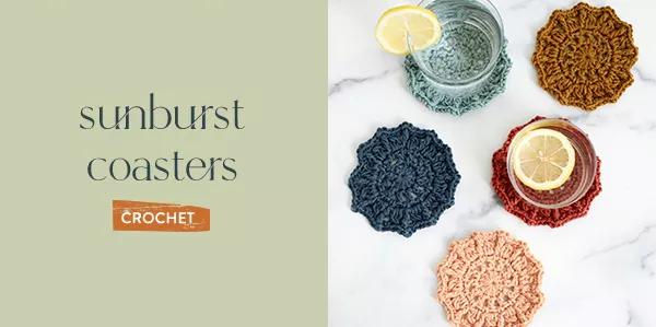 Sunburst Coasters Crochet.