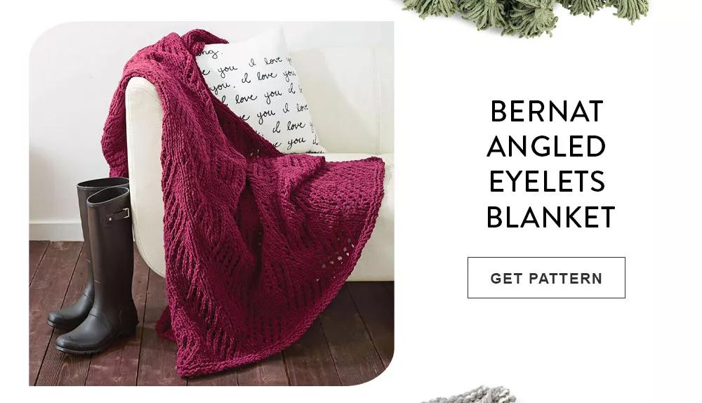 Bernat Angled Eyelets Blanket