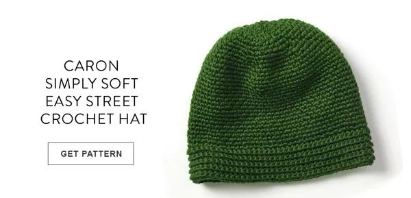 Caron Simply Soft easy street crochet hat