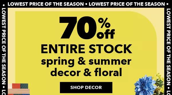 Spring & Summer decor and Floral. Shop Decor.