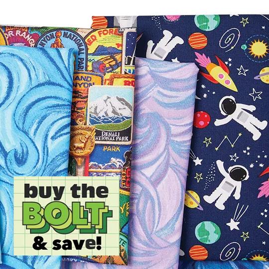 Keepsake Calico and Novelty Cotton Prints. Buy the BOLT and save!