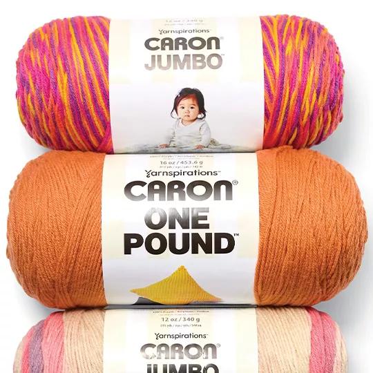 Caron One Pound and Bernat Blanket and Baby Yarn.