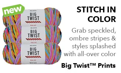 Stitch in color. Grab speckled, ombre stripes & styles splashed with all-over color. Big Twist Prints