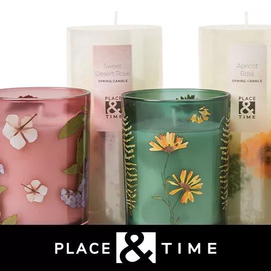 Place and Time Scented Spring Candles.