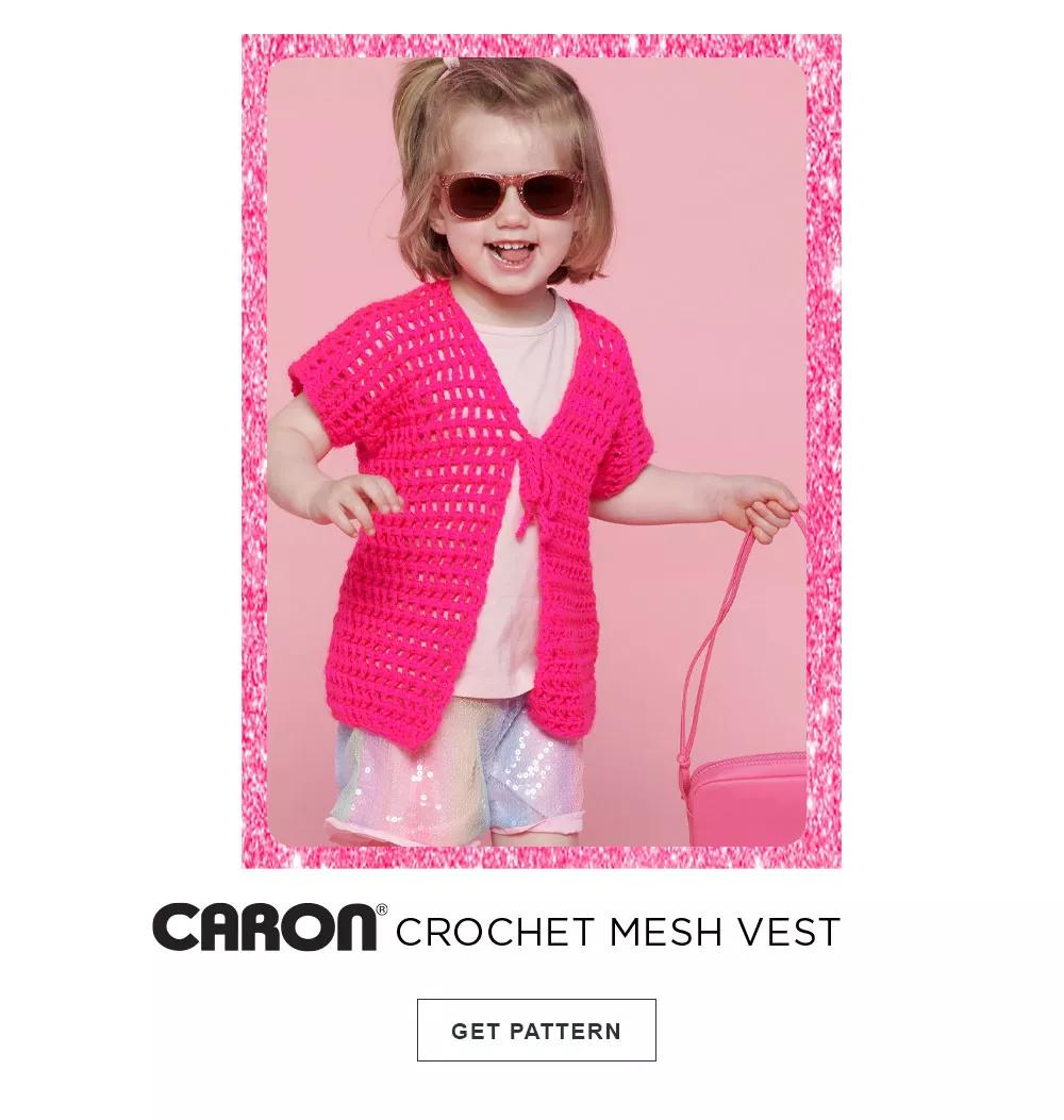 Caron Crochet Mesh Vest. GET PATTERN.