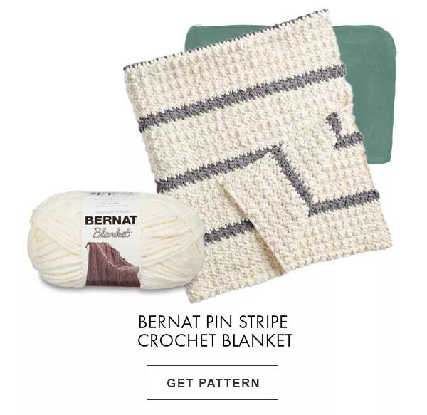 Bernat Pin Stripe Crochet Blanket. GET PATTERN.