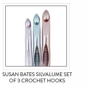 Susan Bates Silvalume Set of 3 Crochet Hooks