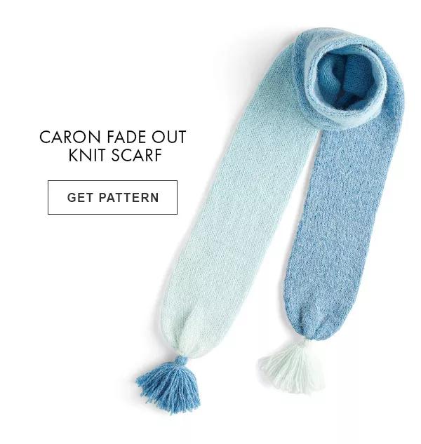 Caron Fade Out Knit Scarf. Get Pattern.