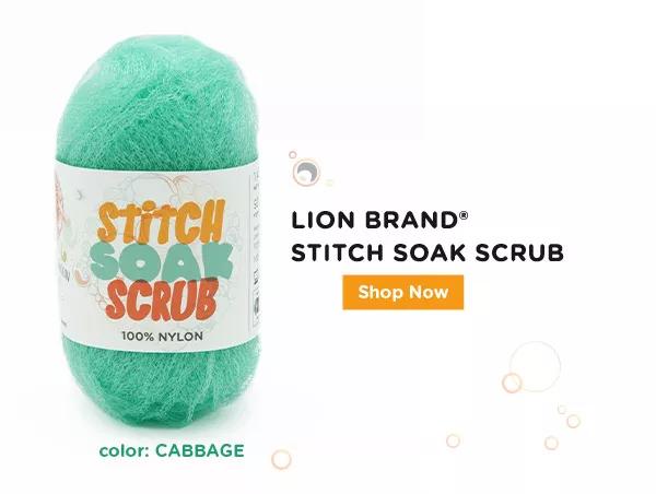 Lion Brand Stitch Soak Scrub, color: Cabbage. Shop Now.