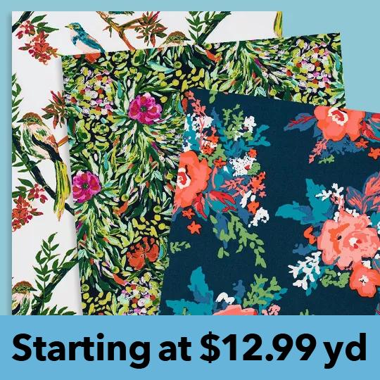 Starting at $12.99 yd Art Gallery Fabrics