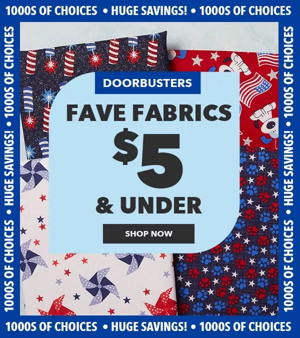 Fabrics under $5 + 60% off any regular-priced item! - Joann