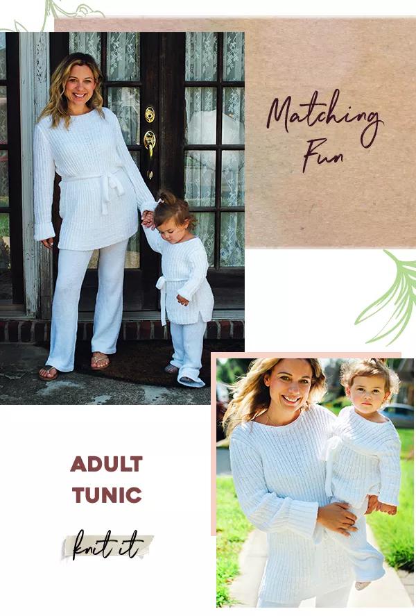 Matching Fun. Adult Tunic. Knit it.