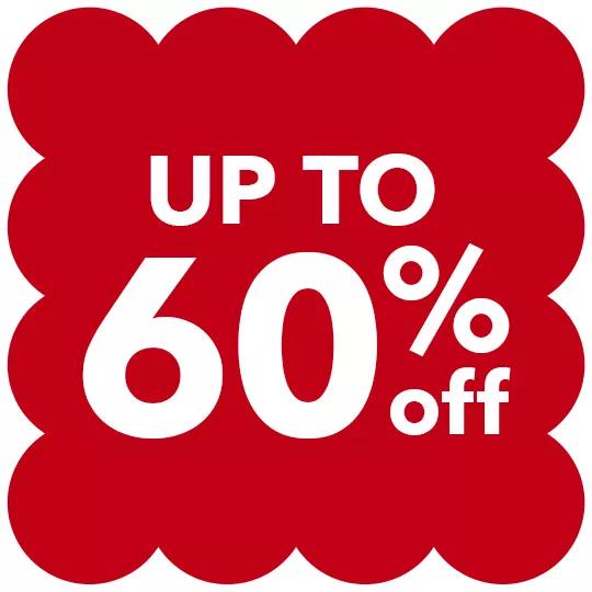 Up to 60% off