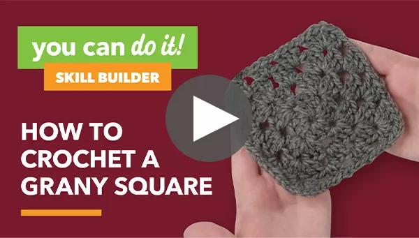 How to crochet a granny square.