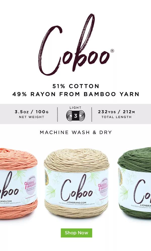 Coboo. 51% Cotton 49% Rayon From Bamboo Yarn. Machine Wash and Dry. SHOP NOW