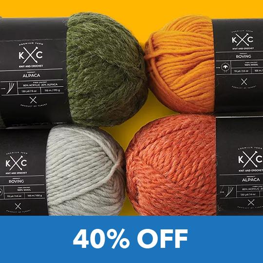  40% off. K+C Yarn.