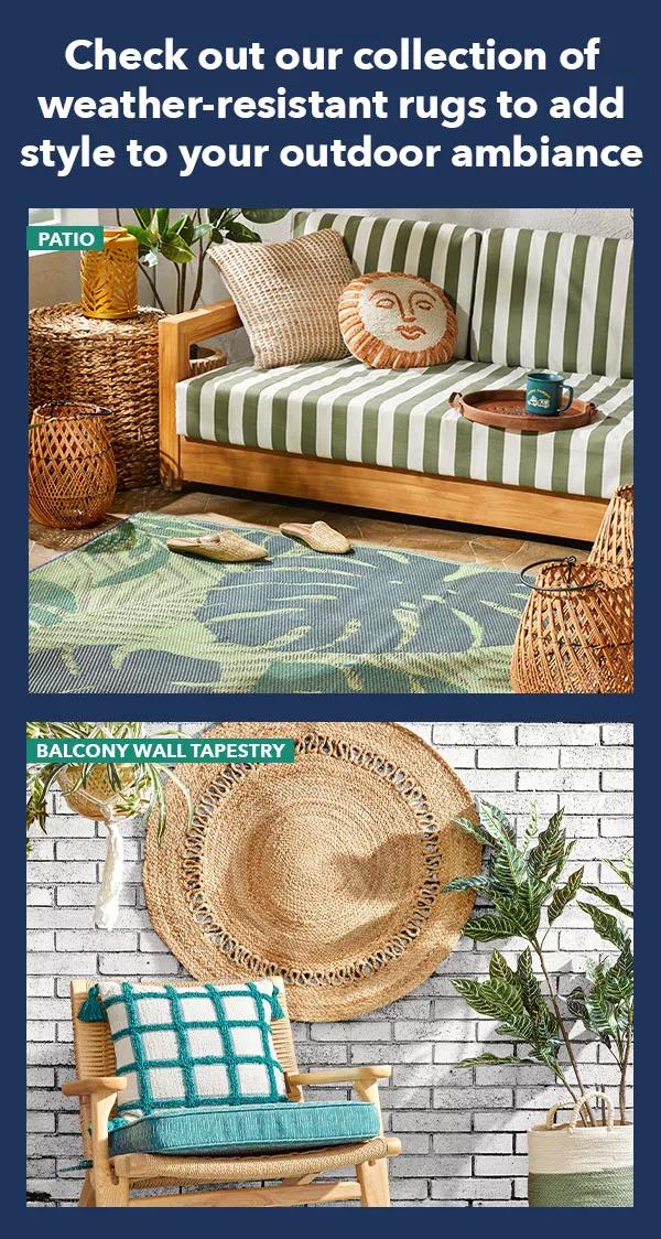 Weather-resistant Rugs and Balcony Wall Tapestry