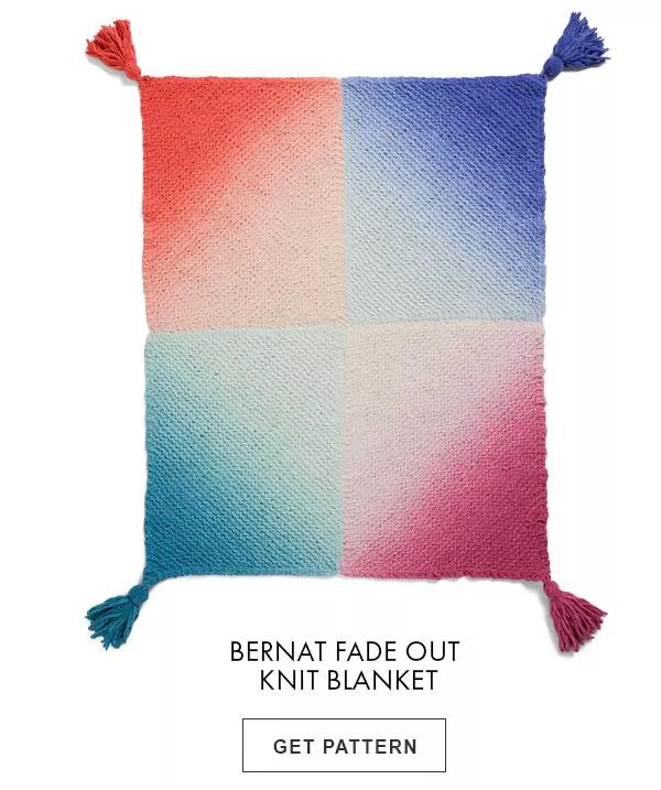 Bernat Fade Out Knit Blanket. GET PATTERN.