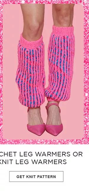 Red Heart,. Brioche Knit Leg Warmers. GET KNIT PATTERN