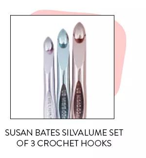 Susan bates silvalume set of 3 crochet hooks