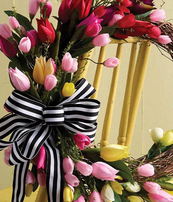 Spring Tulip Wreath.