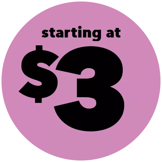 Starting at $3.
