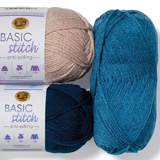 Lion Brand Basic Stitch Anti-Pilling Yarn.