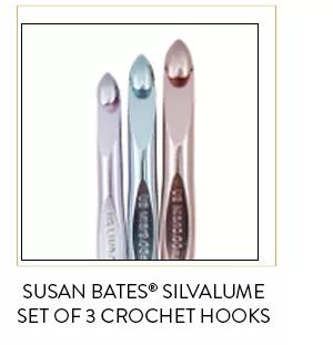  Susan Bates® silvalume set of 3 crochet hooks