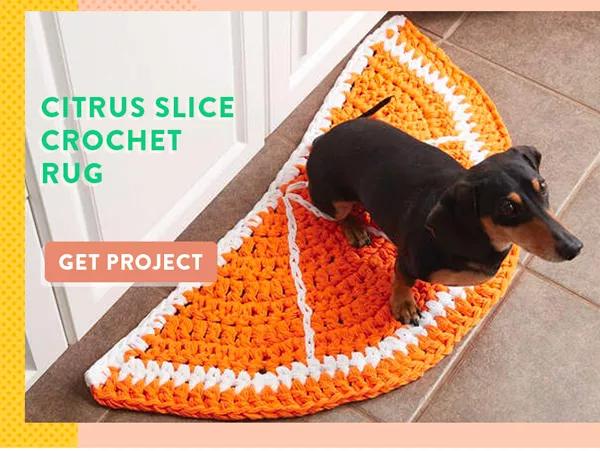 Citrus Slice Crochet Rug. GET PROJECT!